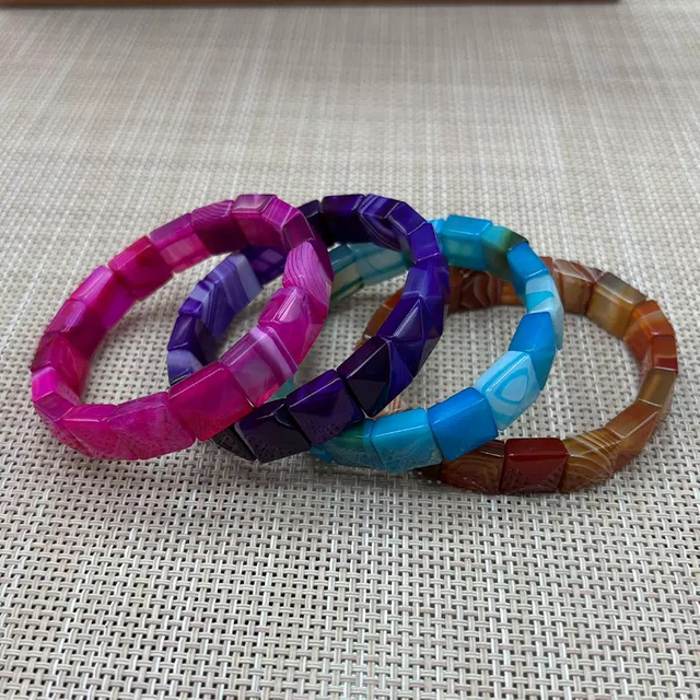 Natural Mother of pearl bracelet design agate women jewelry face cutting square shape design malachite stone fashion necklace 