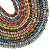 Natural Mother of pearl disc shape jewelry beads for women chain design making colorful ball bracelet small size stone DIY fashion 