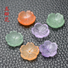 Natural Mother of small cabochon cutting flower for earrings green aventurine bracelet making amethyst colorful flower shape 