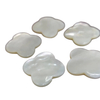 Natural Mother of pearl clover cabochon shape earring design inlay making women jewelry necklace bombe carving rings women 