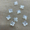Natural Mother of pearl clover shape face cutting rings cabochon making women jewelry inlay design earring parts flower cutting