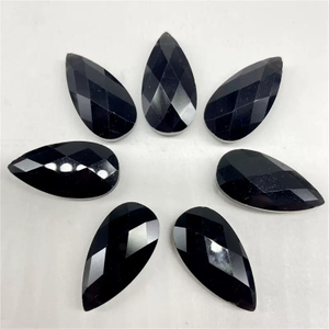 Natural Mother of pearl drop shape face cutting pendant crystal stone cabochon big size agate jewelry for DIY design making