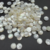 Natural Mother of pearl cabochon cutting rings design making round beads jewelry parts for earring necklace using white shell
