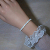 Natural Mother of pearl bracelet design for women jewelry making white shell beads oval shape cutting round design long necklace 