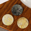 Natural Mother of pearl icons cutting cabochon pendant design for women jewelry making embossment white shell picture design