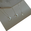 Natural Mother of pearl moon shape design for women nacklace design white shell beads by jewelry parts using chain design 