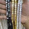 Natural Mother of pearl heart shape chain design cabochon for women jewelry making white shell small size beads necklace 