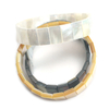 Natural Mother of pearl shell bracelet design for women fashion jewelry making square shape black shell white shell necklace 