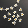 Natural Mother of pearl flower carving for jewelry necklace design using double face beads white shell women chain design fashion