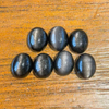 Natural Mother of pearl oval cabochon cutting rings design inlay making obsidian stone small beans women jewelry using cabochon