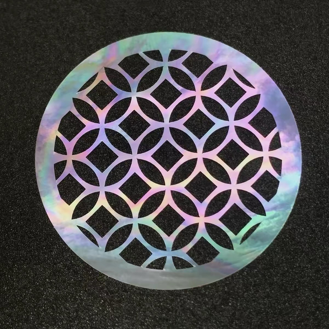 Natural Mother of pearl hollow design for women jewelry pendant making thin thickness image shape shiny face round pendant 