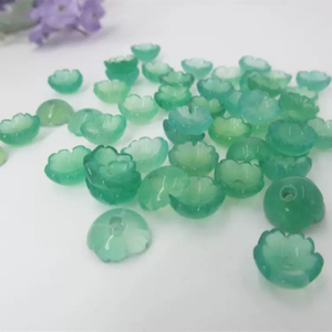 Natural Mother of pearl small beans cutting women jewelry making design agate for necklace DIY parts using blue stone cabochon shape 