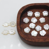 Natural Mother of pearl small beans for man jewelry making bigger pendant oval shape face cutting white shell cabochon image design 
