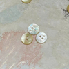 Natural Mother of pearl button shape cutting for clothing making small beans image design women jewelry using animal design 