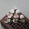 Natural Mother of pearl flower shape carving for earrings making colorful handmade small beans for chain DIY using women jewelry
