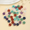Natural Mother of pearl flower beans cutting bombe shape circle face for rings making bracelet small things colorful stone necklace 
