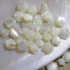 Natural Mother of pearl rose flower cutting double side for bracelet making small things pretty beans women jewelry DIY using 