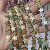 Natural Mother of pearl moon shape cutting for necklace design making colorful shell star design pretty things parts for bracelet 