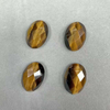Natural Mother of pearl oval cabochon cutting tiger eyes rings inlay necklace making small beans women jewelry design using 