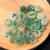 Natural Mother of pearl letters design for rose stone small beans for necklace design making white turquoise green color cutting