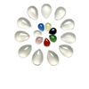 Natural Mother of pearl drop shape cabochon red agate earrings design women jewelry making opal stone small beans inlay design 