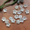 Natural Mother of pearl flower shape cutting earrings design for DIY women jewelry brooch colorful beans fashion little things 
