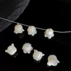 Natural Mother of pearl flower shape cutting earrings design for DIY women jewelry brooch colorful beans fashion little things 