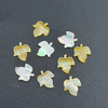 Natural Mother of pearl leaf shape cutting yellow color for earrings making DIY women necklace small leaf shape small beans 
