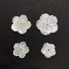 Natural Mother of pearl flower design cutting for women jewelry making brooch design small beans white shell rings making fashion