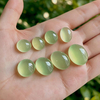 Natural Mother of pearl oval shape cutting for rings design green chalcedony small beans for necklace inlay agate jewelry making