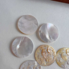 Natural Mother of pearl round cabochon cutting embossment image shape bigger pendant for women animal image white shell 