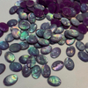 Natural Mother of pearl oval shape design cutting for earrings making women necklace colorful beans jewelry parts rings inlay 