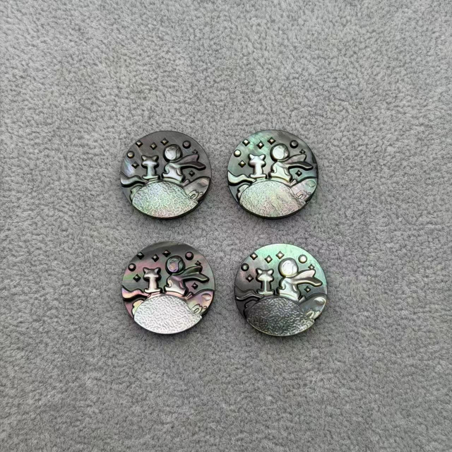 Natural Mother of pearl animal design cutting for jewelry pendant making inlay design sky small beans for bracelet yellow shell 