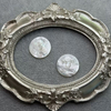 Natural Mother of pearl dragon shape cutting animal design embossment face cabochon round shape pendant inlay icons image 