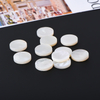 Natural Mother of pearl small disco earrings making women jewelry using round plain face white shell necklace design parts 
