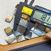 Natural Mother of pearl rectangle shape cutting for bracelet design women jewelry making black shell small beans cabochon 