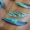 Natural Mother of pearl wings shape cutting for women pendant design making abalone shell long shape embossment cabochon 