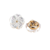 Natural Mother of pearl beauty disco for lady clothes making design button shape cutting colorful design black shell flower design