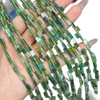 Natural Mother of pearl square shape cutting green agate for bracelet making design necklace cabochon beans women jewelry 