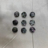 Natural Mother of pearl flower shape cutting black shell double face small beans for women jewelry DIY parts necklace using 