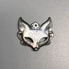 Natural Mother of pearl fox design for pendant women jewelry black shell embossment cabochon design hollow design necklace 
