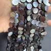 Natural Mother of pearl small beans black color fashion bracelet design for women jewelry making pretty necklace flat face design