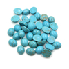 Natural Mother of pearl cabochon blue stone oval shape cutting bombe face for pendant making necklace design small beans 
