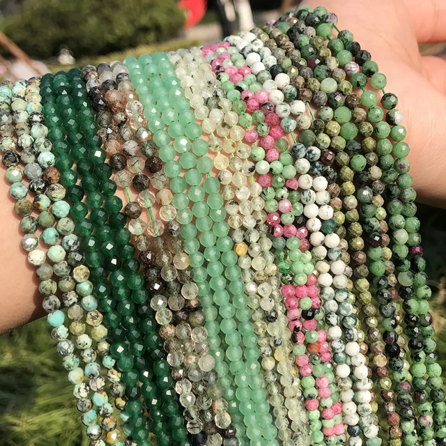 Natural Mother of pearl beads cutting face necklace making design women jewelry stone tiger eye agate small ball bracelet making