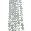 Natural Mother of pearl necklace design making round shape plain face white shell jewelry parts for rectangle shape for chain 