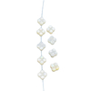 Natural Mother of pearl flower cutting double side chain parts small beads clover shape bracetet making women jewelry DIY