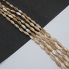 Natural Mother of pearl rice shape cutting for jewelry necklace making brown color lady bracelet beads ball cabochon icons design 