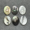 Natural Mother of pearl animal shape cutting cabochon pendant design jewelry inlay making embossment design women earrings 