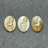 Natural Mother of pearl animal shape cutting cabochon pendant design jewelry inlay making embossment design women earrings 