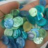 Natural Mother of pearl small disco shape cutting colorful beans for necklace for clothing design making thin bracelet design parts